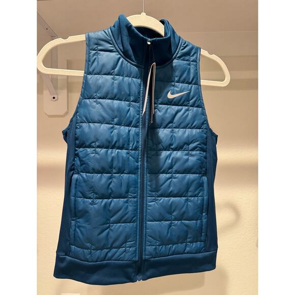 Nike Jackets & Blazers - Nike Running Therma Fit‎ Women's Puffer Vest Blue XS
